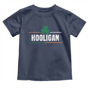 Funny St Patricks Day Matching Toddler T Shirt Hooligan Irish Shamrock TS02 Navy Print Your Wear