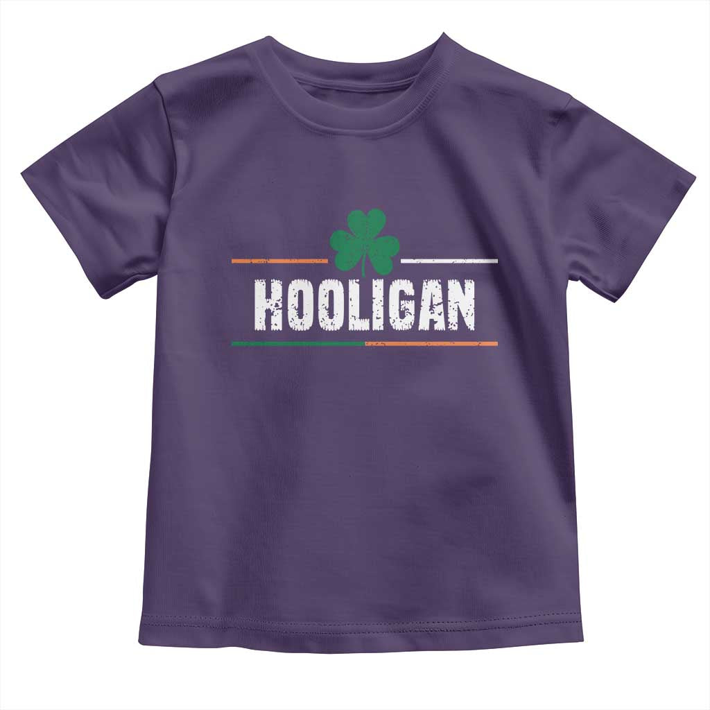 Funny St Patricks Day Matching Toddler T Shirt Hooligan Irish Shamrock TS02 Purple Print Your Wear