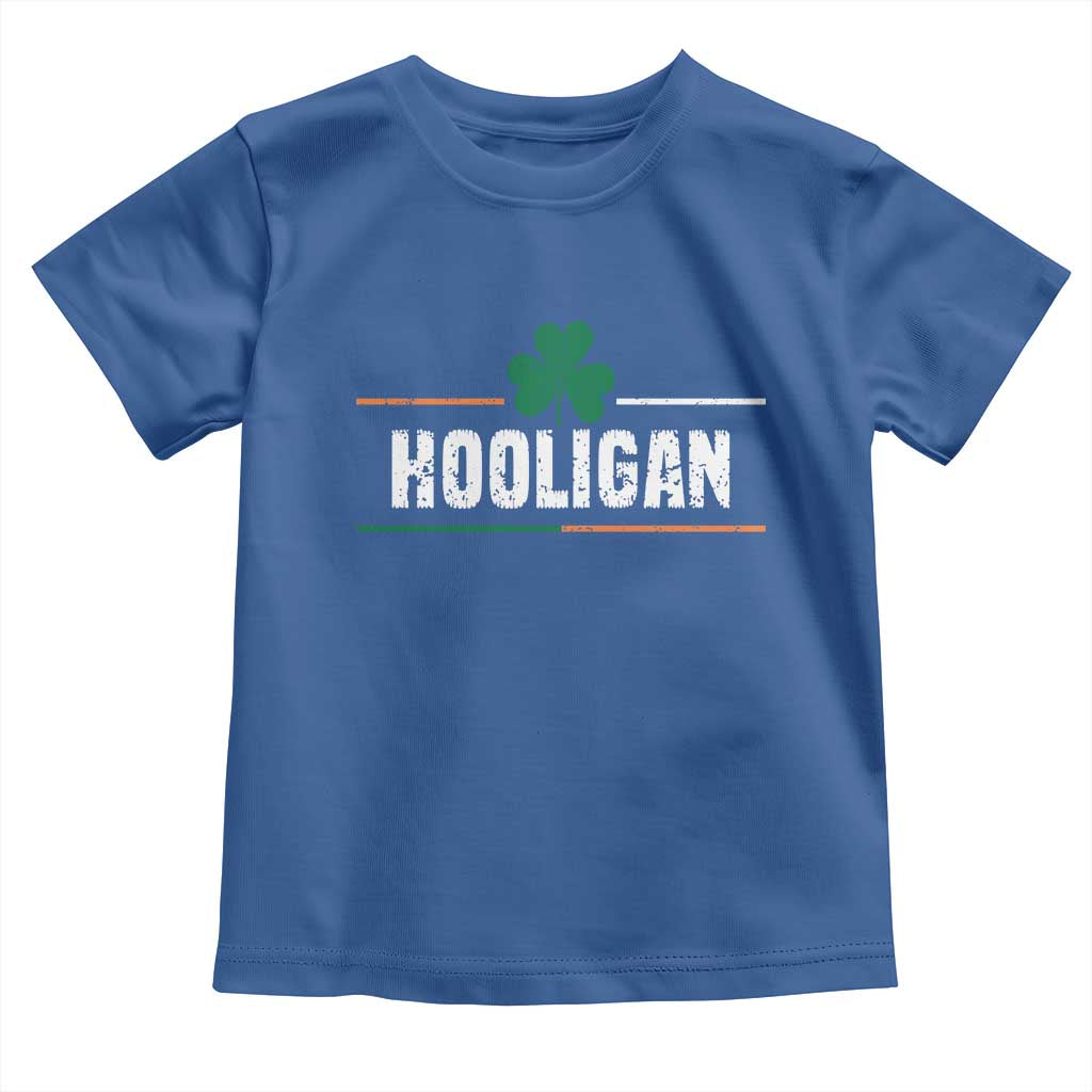 Funny St Patricks Day Matching Toddler T Shirt Hooligan Irish Shamrock TS02 Royal Blue Print Your Wear