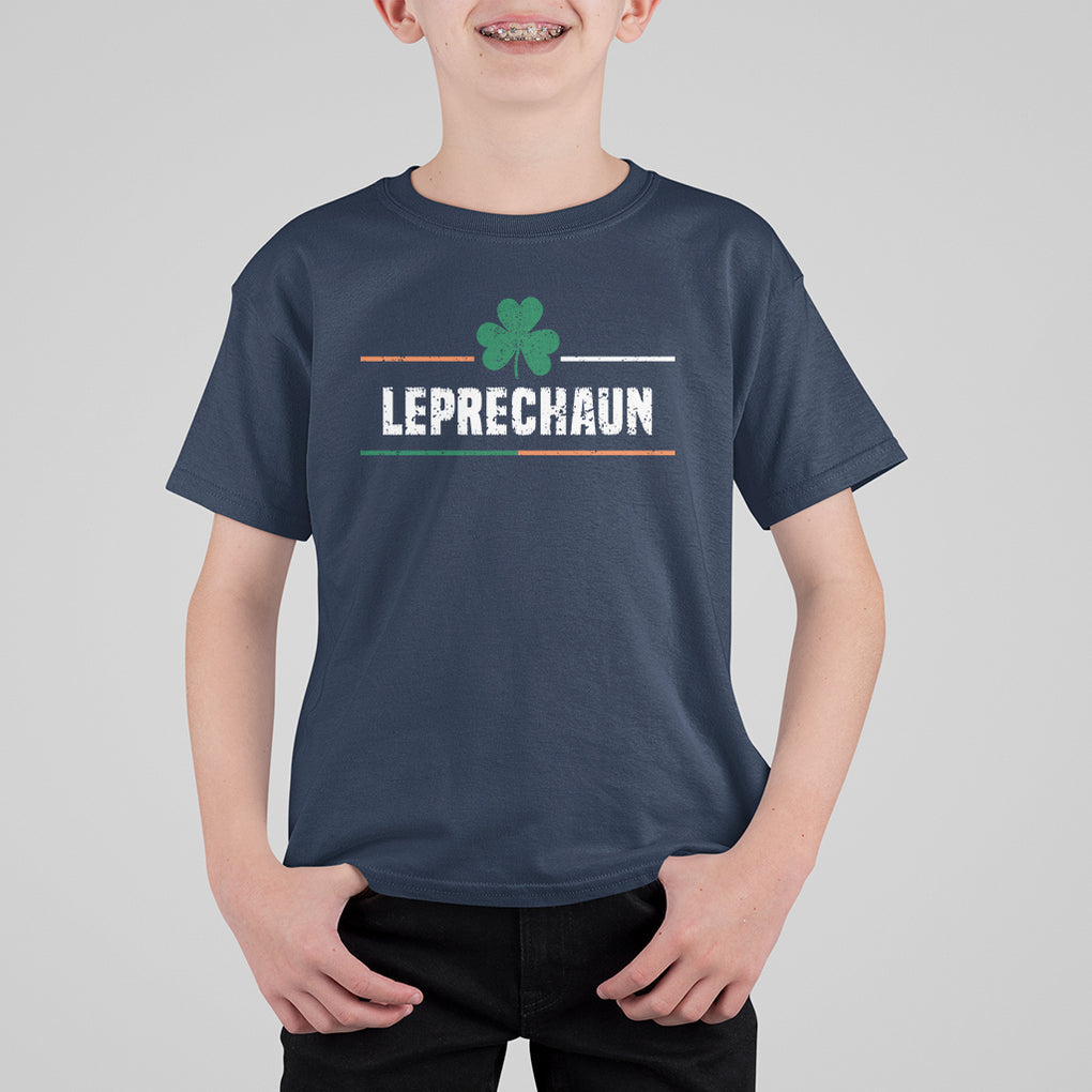 Funny St. Patricks Day Matching T Shirt For Kid Leprechaun Irish Shamrock TS02 Navy Printyourwear
