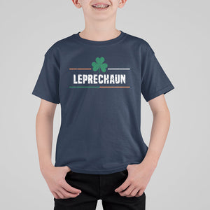 Funny St. Patricks Day Matching T Shirt For Kid Leprechaun Irish Shamrock TS02 Navy Printyourwear