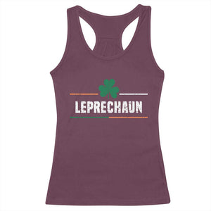 Funny St Patricks Day Matching Racerback Tank Top Leprechaun Irish Shamrock TS02 Maroon Print Your Wear
