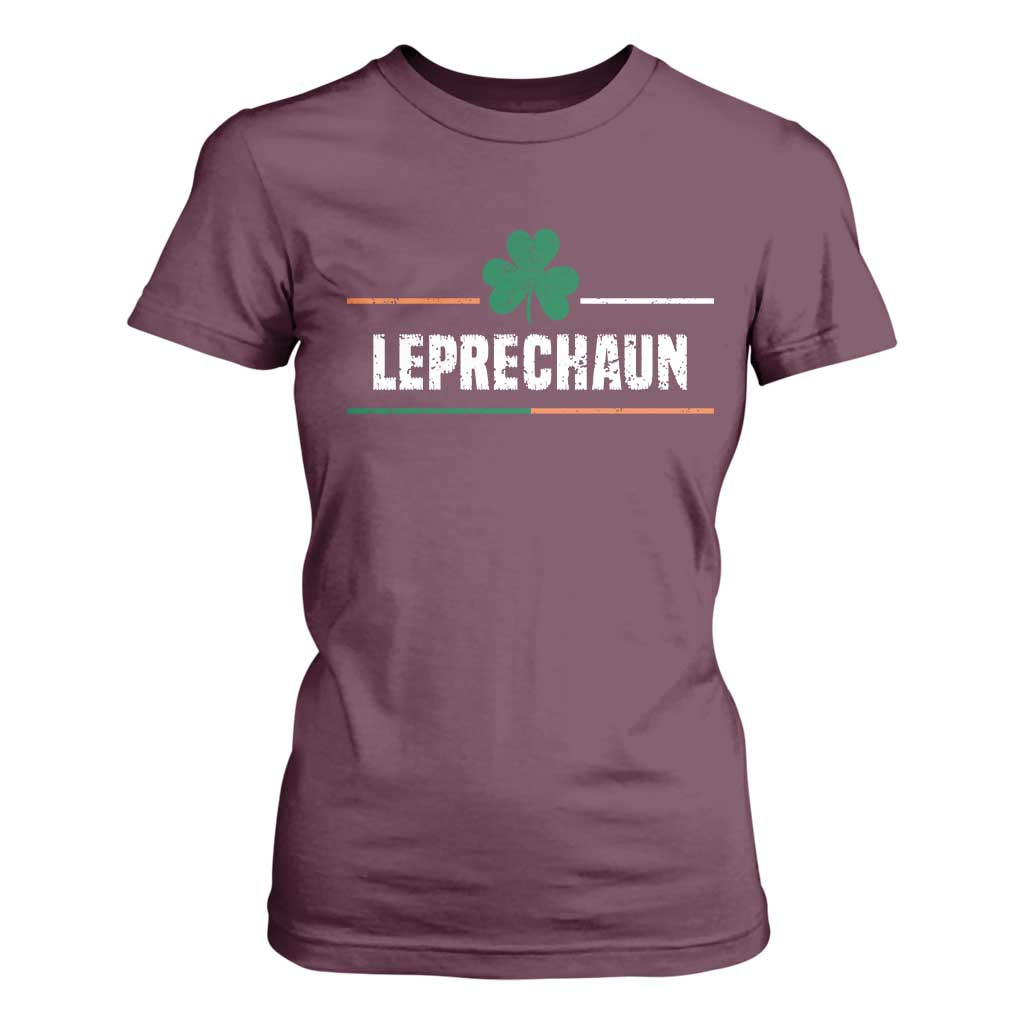Funny St Patricks Day Matching T Shirt For Women Leprechaun Irish Shamrock TS02 Maroon Print Your Wear