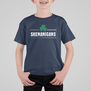 Funny St. Patricks Day Matching T Shirt For Kid Shenanigans Irish Shamrock TS02 Navy Printyourwear