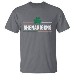 Funny St. Patricks Day Matching T Shirt Shenanigans Irish Shamrock TS02 Charcoal Printyourwear
