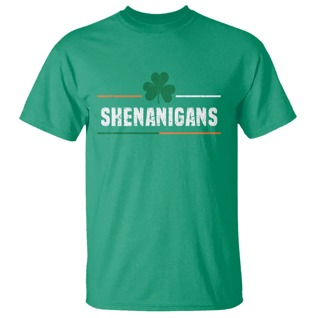 Funny St. Patricks Day Matching T Shirt Shenanigans Irish Shamrock TS02 Irish Green Printyourwear