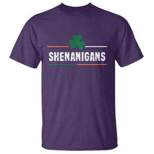 Funny St. Patricks Day Matching T Shirt Shenanigans Irish Shamrock TS02 Purple Printyourwear
