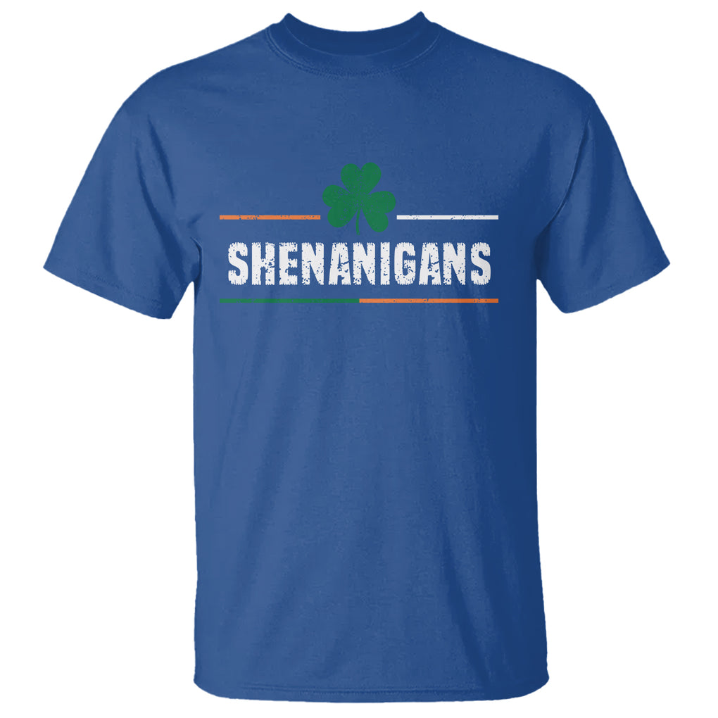 Funny St. Patricks Day Matching T Shirt Shenanigans Irish Shamrock TS02 Royal Blue Printyourwear