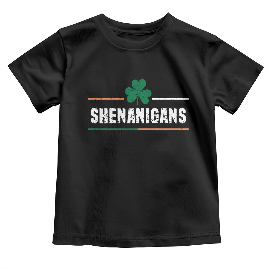 Funny St Patricks Day Matching Toddler T Shirt Shenanigans Irish Shamrock TS02 Black Print Your Wear
