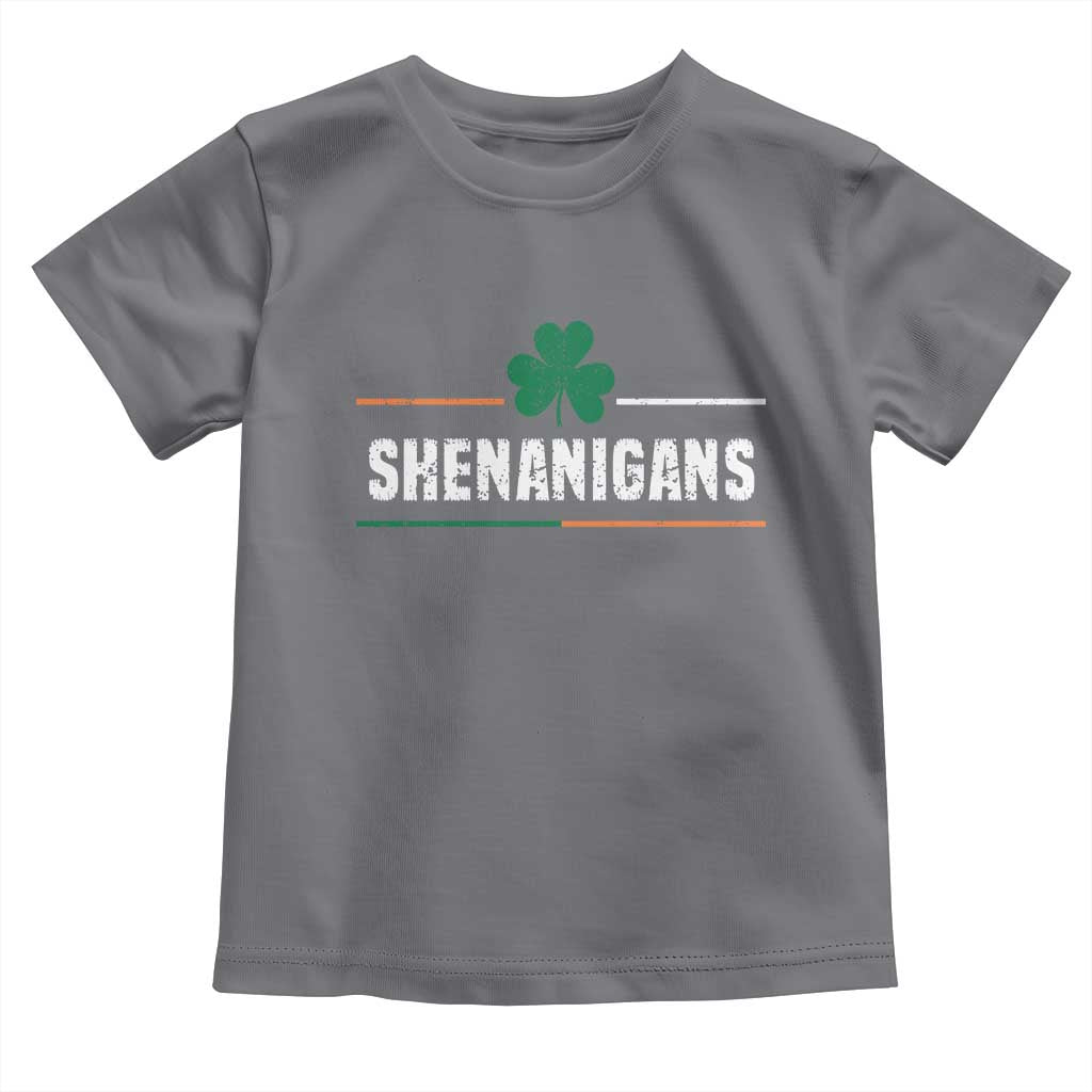 Funny St Patricks Day Matching Toddler T Shirt Shenanigans Irish Shamrock TS02 Charcoal Print Your Wear