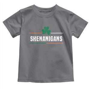 Funny St Patricks Day Matching Toddler T Shirt Shenanigans Irish Shamrock TS02 Charcoal Print Your Wear