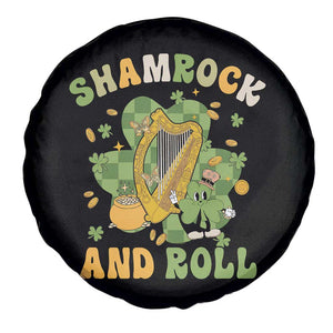 Funny St Patricks Day Spare Tire Cover Shamrock 'N Roll Irish Music Celtic Harp TS02 Print Your Wear