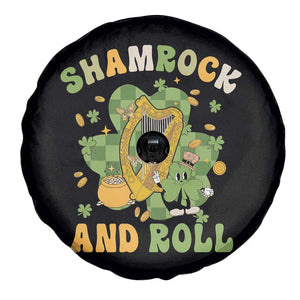 Funny St Patricks Day Spare Tire Cover Shamrock 'N Roll Irish Music Celtic Harp TS02 Print Your Wear
