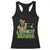 Irish Skeleton Mom Racerback Tank Top Lucky Mama Messy Bun Drinking Beer St Patrick's Day Mother's Day TS02 Black Print Your Wear