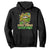 Funny St. Patricks Day Women Hoodie Thick Thighs Lucky Vibes Leopard Biting Lips TS02 Black Printyourwear