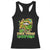 Funny St Patricks Day Women Racerback Tank Top Thick Thighs Lucky Vibes Leopard Biting Lips TS02 Black Print Your Wear