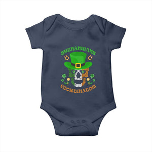 Irish Skull Baby Onesie Shenanigans Coordinator St Patrick's Day TS02 Navy Print Your Wear