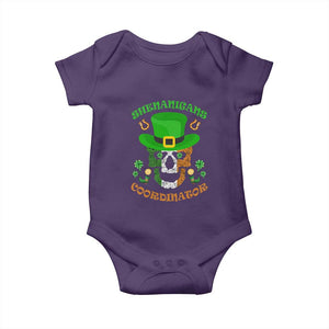Irish Skull Baby Onesie Shenanigans Coordinator St Patrick's Day TS02 Purple Print Your Wear