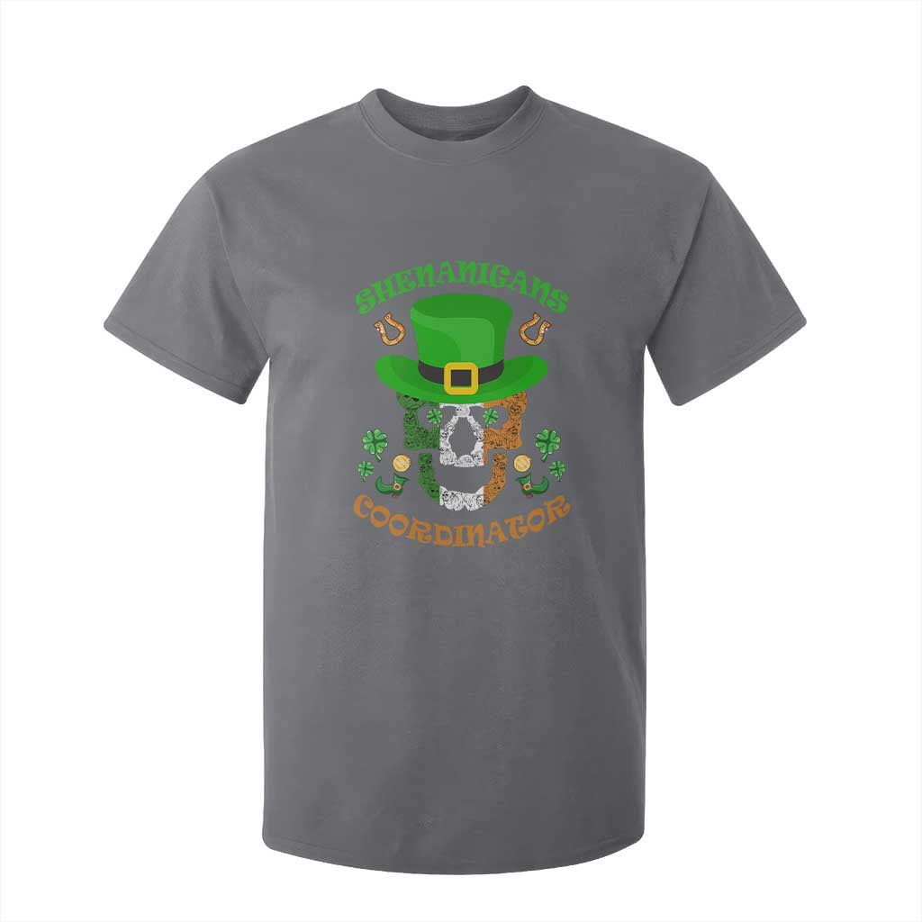 Irish Skull T Shirt For Kid Shenanigans Coordinator St Patrick's Day TS02 Charcoal Print Your Wear