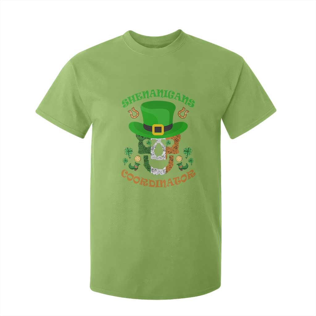 Irish Skull T Shirt For Kid Shenanigans Coordinator St Patrick's Day TS02 Lime Print Your Wear
