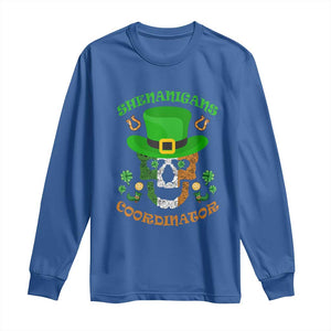 Irish Skull Long Sleeve Shirt Shenanigans Coordinator St Patrick's Day TS02 Royal Blue Print Your Wear