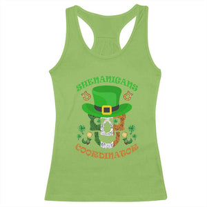 Irish Skull Racerback Tank Top Shenanigans Coordinator St Patrick's Day TS02 Lime Print Your Wear