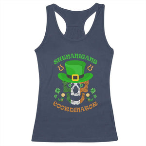 Irish Skull Racerback Tank Top Shenanigans Coordinator St Patrick's Day TS02 Navy Print Your Wear