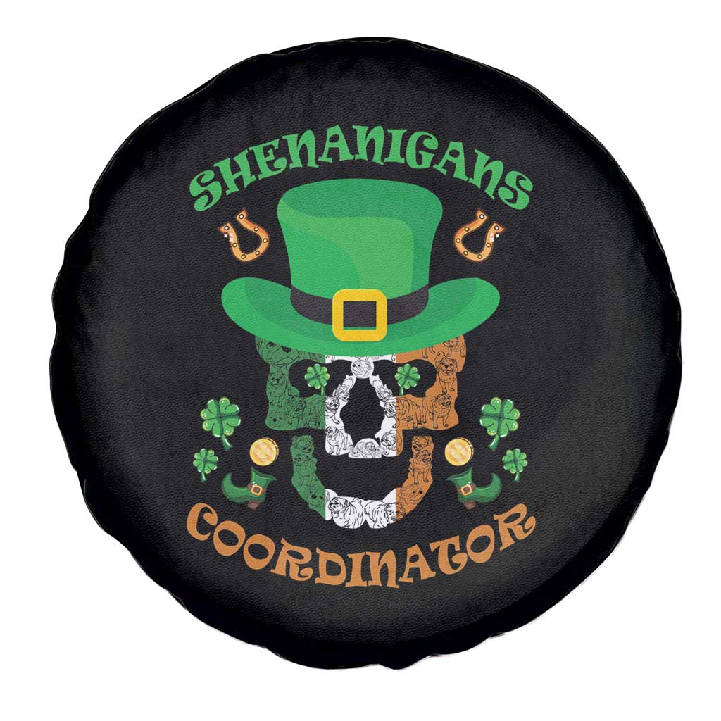 Irish Skull Spare Tire Cover Shenanigans Coordinator St Patrick's Day TS02 Print Your Wear