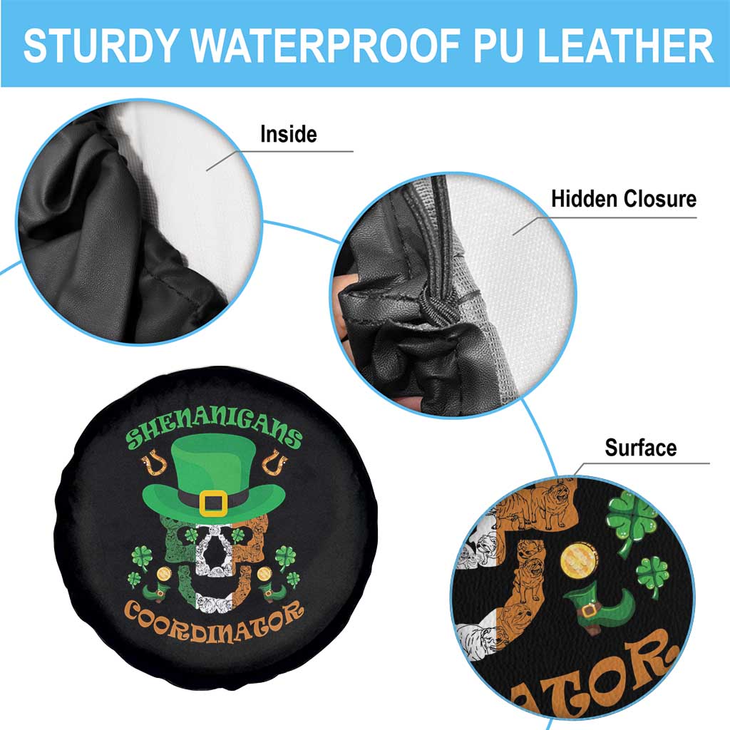 Irish Skull Spare Tire Cover Shenanigans Coordinator St Patrick's Day TS02 Print Your Wear