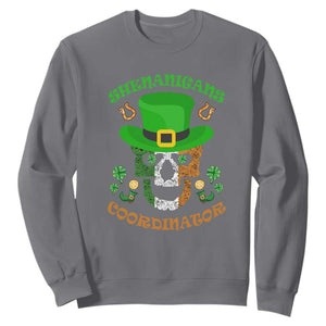 Bull Dog Skull Sweatshirt Shenanigans Coordinator St Patrick's Day TS02 Charcoal Printyourwear