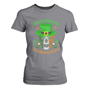 Irish Skull T Shirt For Women Shenanigans Coordinator St Patrick's Day TS02 Charcoal Print Your Wear