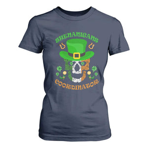 Irish Skull T Shirt For Women Shenanigans Coordinator St Patrick's Day TS02 Navy Print Your Wear