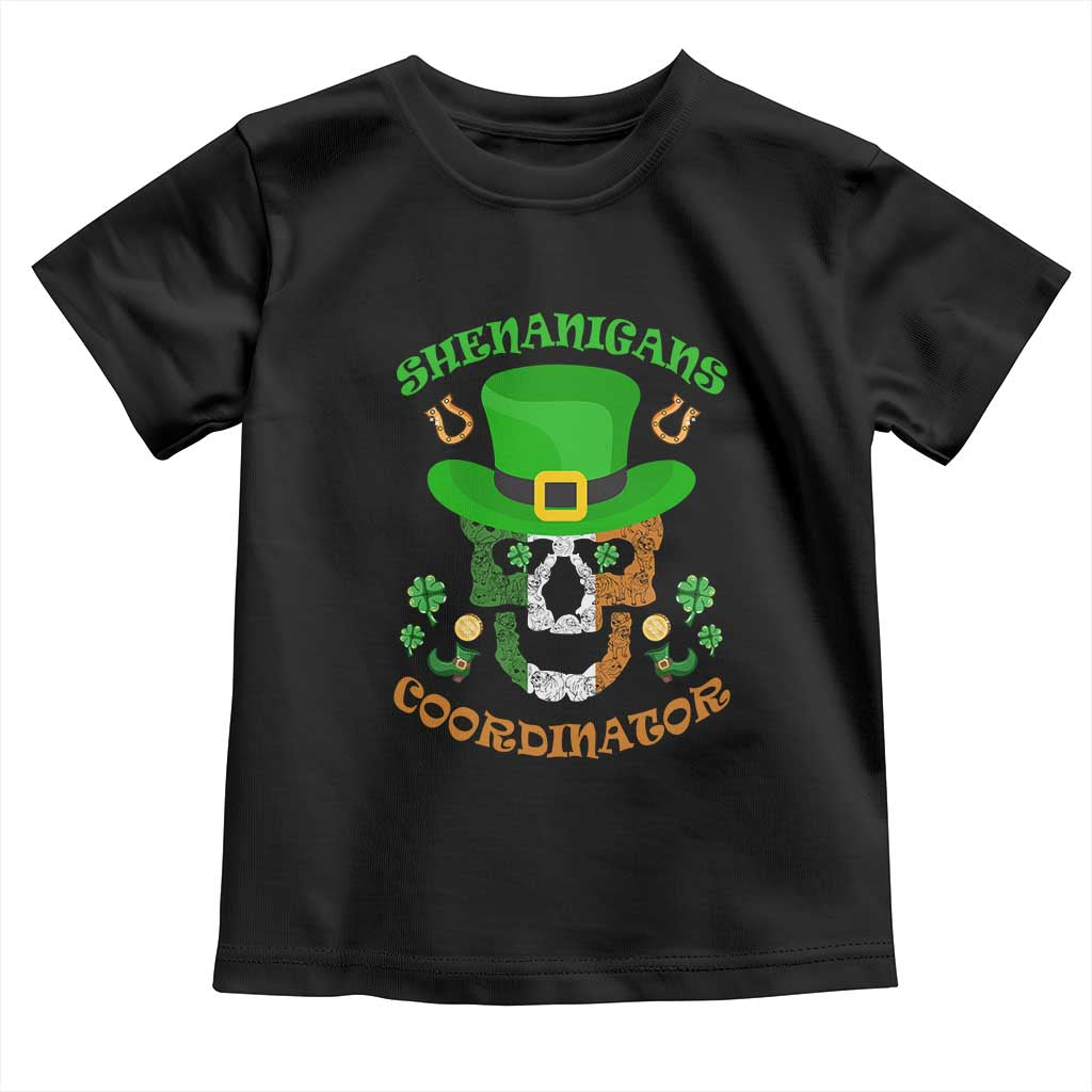 Irish Skull Toddler T Shirt Shenanigans Coordinator St Patrick's Day TS02 Black Print Your Wear