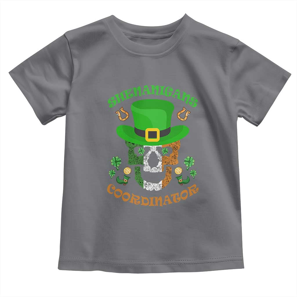 Irish Skull Toddler T Shirt Shenanigans Coordinator St Patrick's Day TS02 Charcoal Print Your Wear