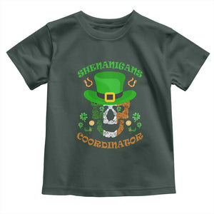 Irish Skull Toddler T Shirt Shenanigans Coordinator St Patrick's Day TS02 Dark Forest Green Print Your Wear