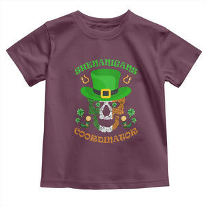 Irish Skull Toddler T Shirt Shenanigans Coordinator St Patrick's Day TS02 Maroon Print Your Wear