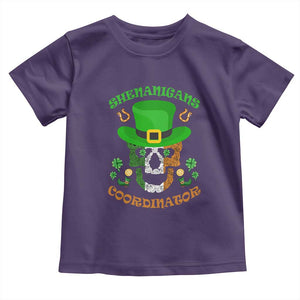 Irish Skull Toddler T Shirt Shenanigans Coordinator St Patrick's Day TS02 Purple Print Your Wear