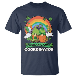 Cute St. Patricks Day T Shirt Shenanigans Coordinator Gnomes Rainbow TS02 Navy Printyourwear