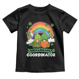 Cute St Patricks Day Toddler T Shirt Shenanigans Coordinator Gnomes Rainbow TS02 Black Print Your Wear