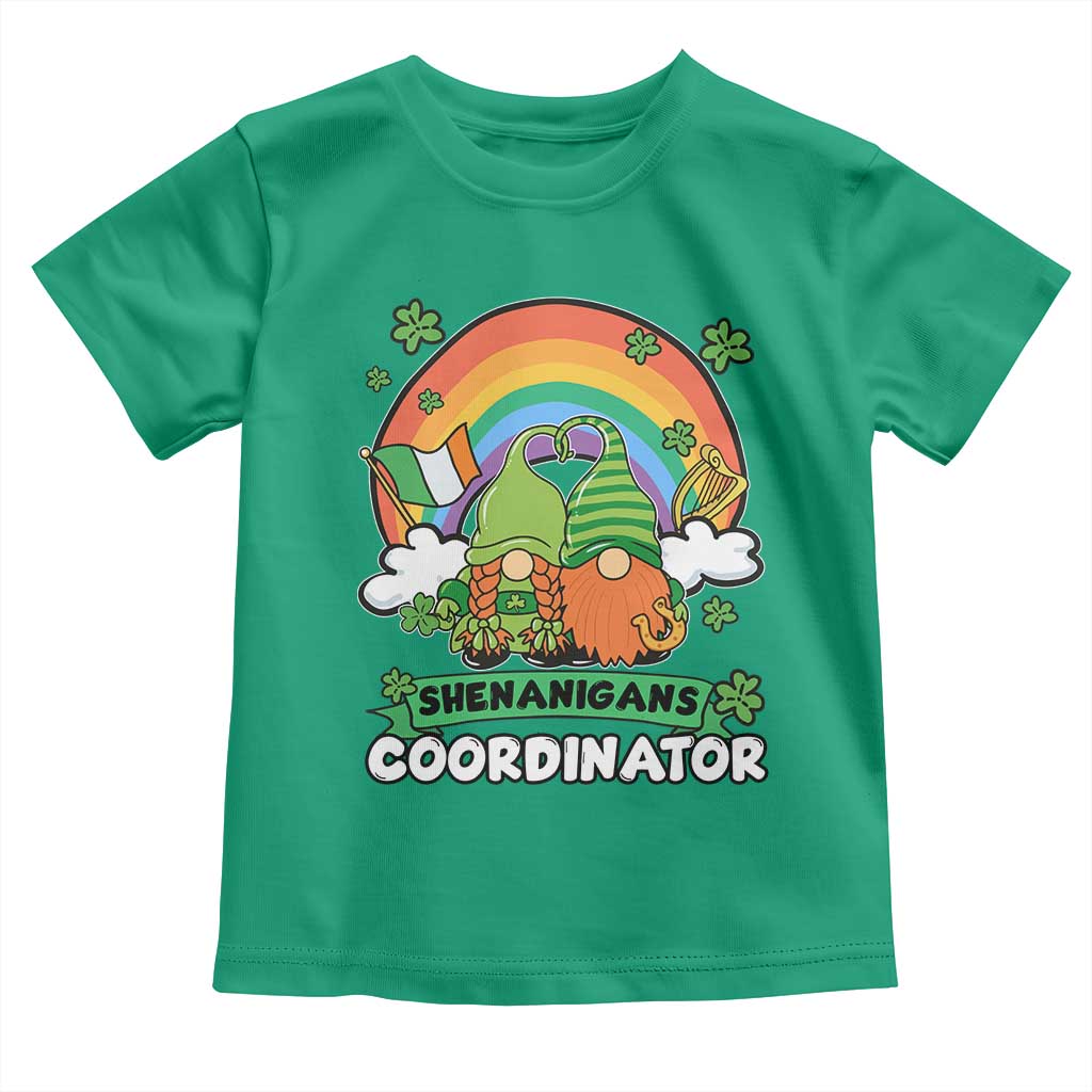 Cute St Patricks Day Toddler T Shirt Shenanigans Coordinator Gnomes Rainbow TS02 Irish Green Print Your Wear