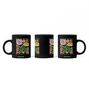 The Only Thing More Powerful Than Hate Is Love Coffee Mug Retro Floral Bunny Inspirational Quote TS02 Print Your Wear