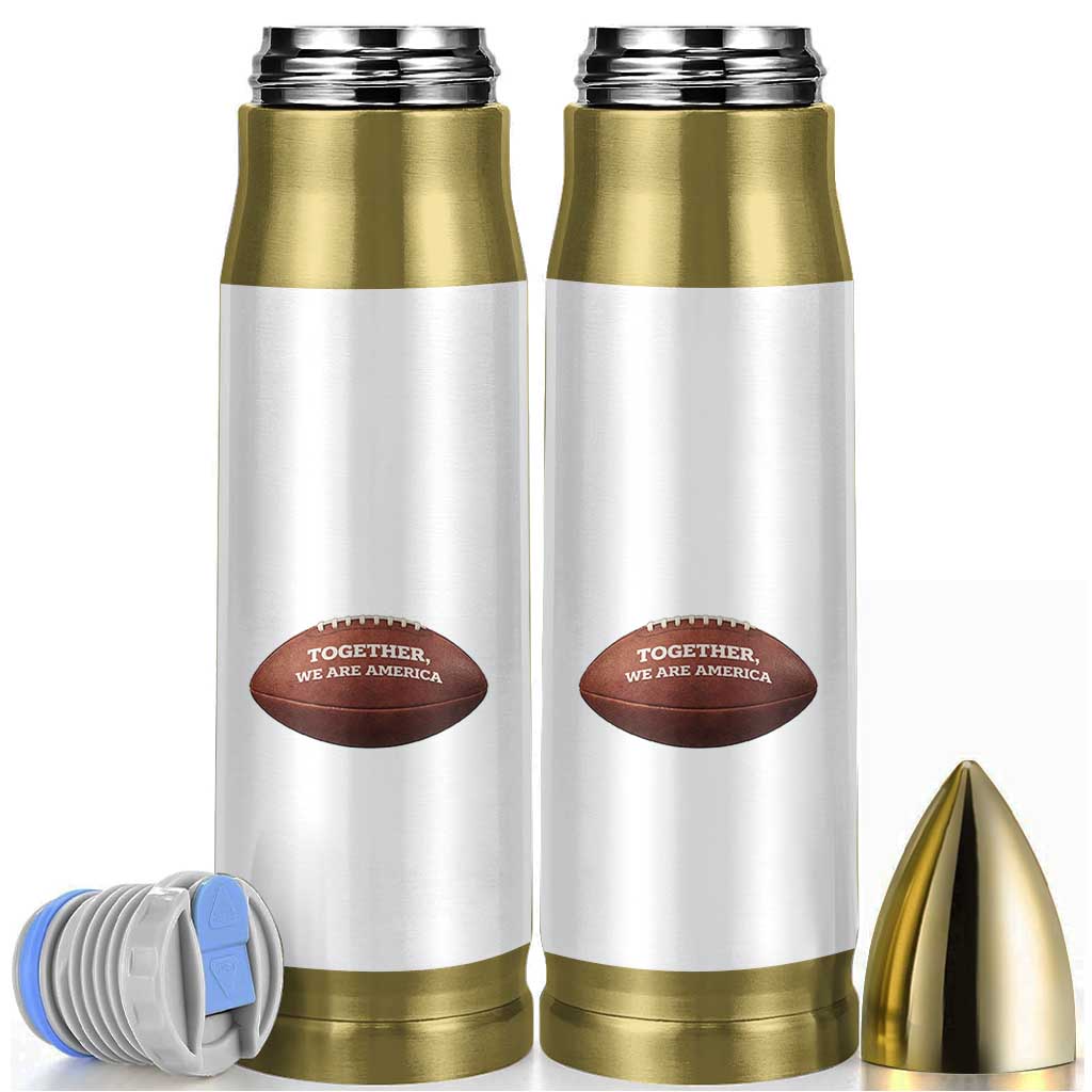 The Only Thing More Powerful Than Hate Is Love Bullet Tumbler Together We Are America Football Bunny Inspirational Quote TS02 Black Print Your Wear