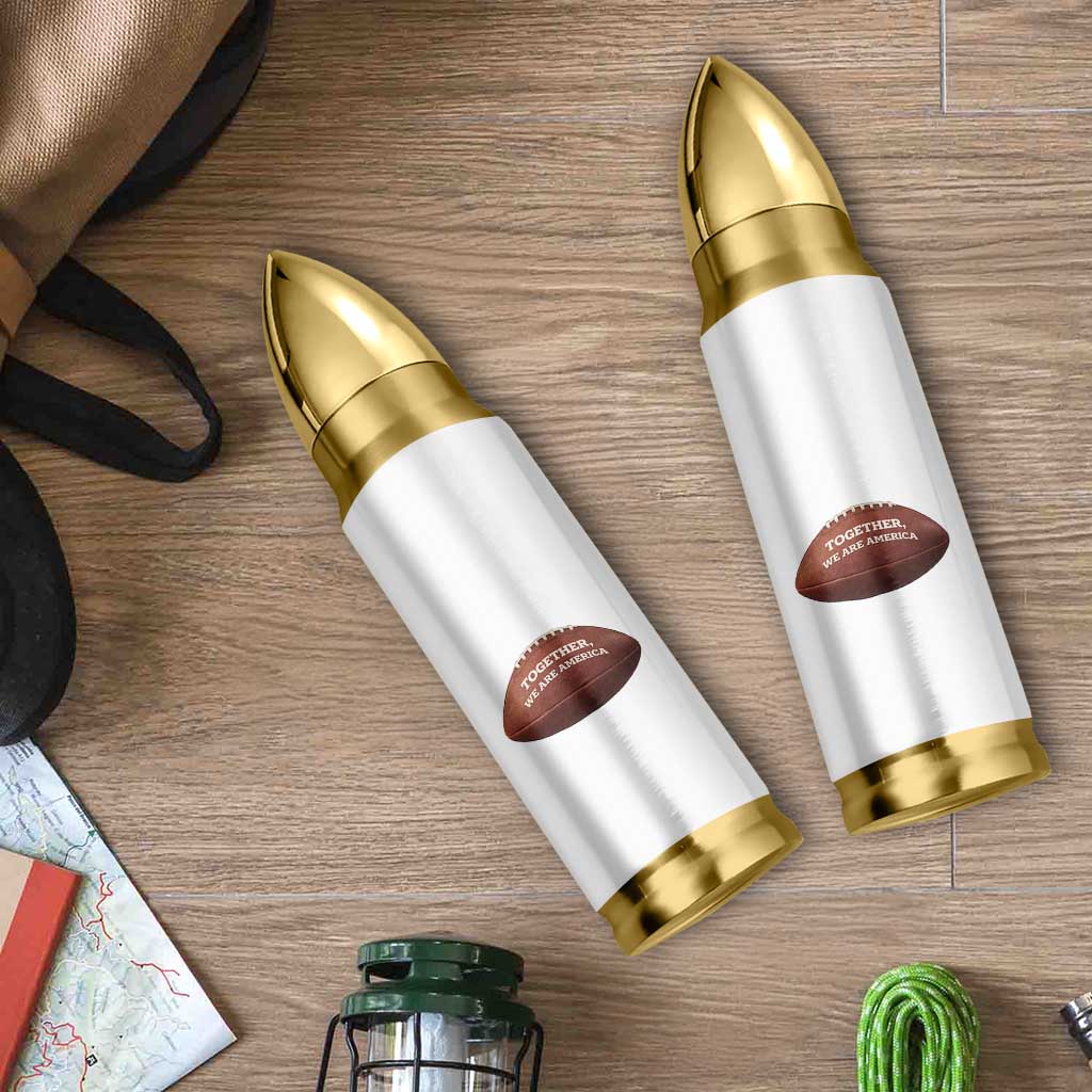 The Only Thing More Powerful Than Hate Is Love Bullet Tumbler Together We Are America Football Bunny Inspirational Quote TS02 Print Your Wear