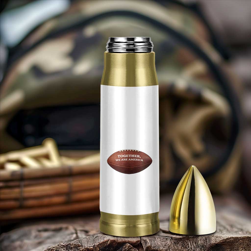 The Only Thing More Powerful Than Hate Is Love Bullet Tumbler Together We Are America Football Bunny Inspirational Quote TS02 Print Your Wear