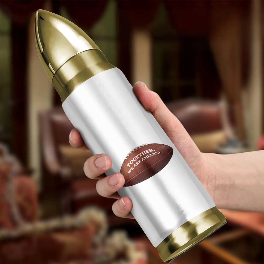 The Only Thing More Powerful Than Hate Is Love Bullet Tumbler Together We Are America Football Bunny Inspirational Quote TS02 Print Your Wear