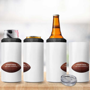 The Only Thing More Powerful Than Hate Is Love 4 in 1 Can Cooler Tumbler Together We Are America Football Bunny Inspirational Quote TS02 Print Your Wear