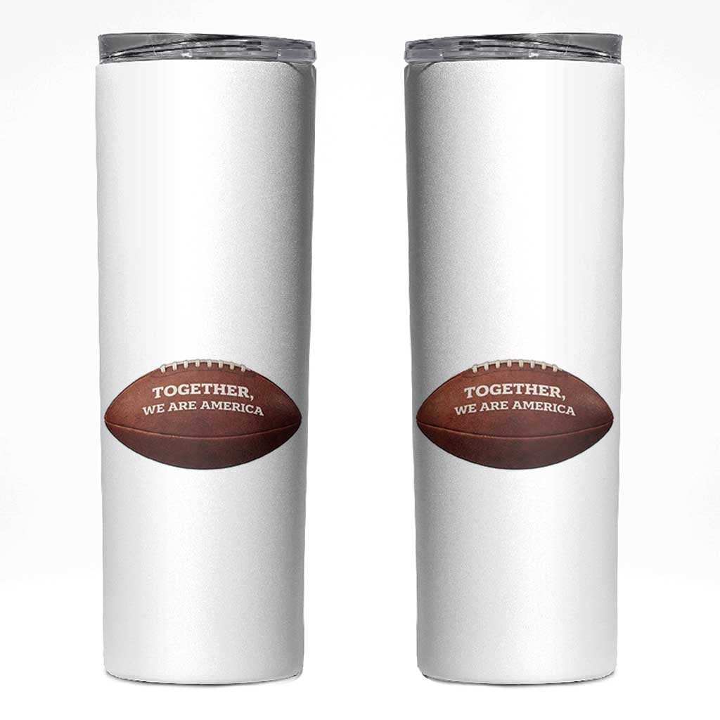The Only Thing More Powerful Than Hate Is Love Skinny Tumbler Together We Are America Football Bunny Inspirational Quote TS02 Black Print Your Wear