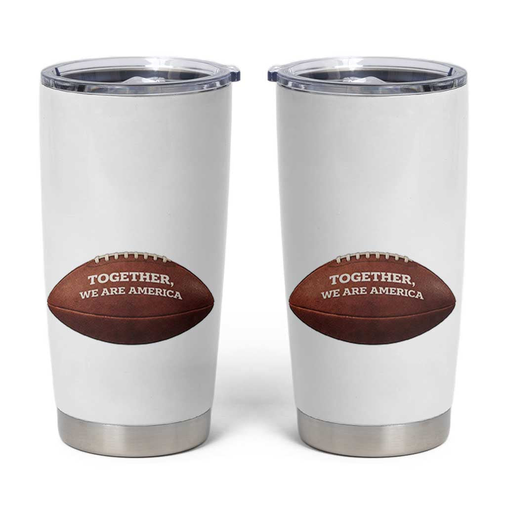 The Only Thing More Powerful Than Hate Is Love Tumbler Cup Together We Are America Football Bunny Inspirational Quote TS02 Black Print Your Wear