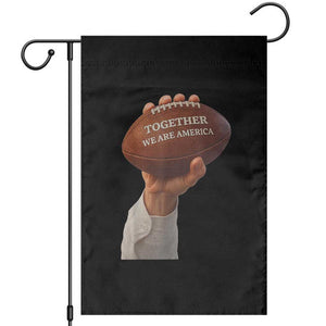 Together We Are America Bunny Holding Football Garden Flag Unity Game Day Inspirational Quote TS02 Black Print Your Wear