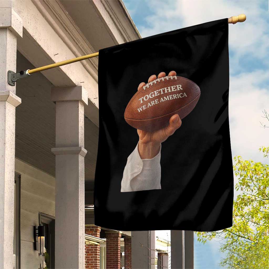 Together We Are America Bunny Holding Football Garden Flag Unity Game Day Inspirational Quote TS02 Print Your Wear